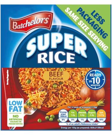 Batchelors Super Rice Beef Flavour Packet Ready Meal 90 g (Pack of 11) - Buy Online on SooperMarket.com