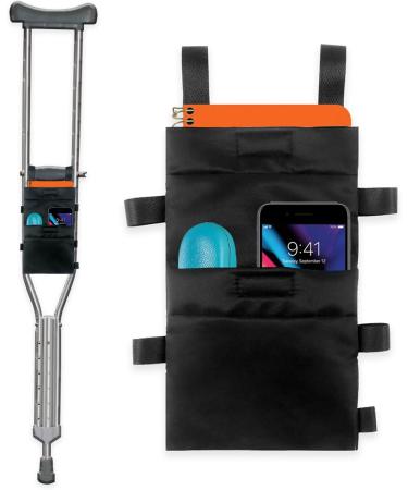 BUKISA Crutch Pouch Bag Crutch Accessories Bag for Water Bottle - Water-Resistant Pocket Organizer with Drink Holder Pouch for Crutches Phones Keys Pens Water Bottles - Buy Online on SooperMarket.com