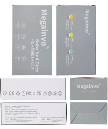 Baby Nail File Megainvo Electric Trimmer Set with LED Light - Safe for Newborns & Toddlers | Quiet Design, 10 Grinding Heads, Blue - Buy Online on SooperMarket.com