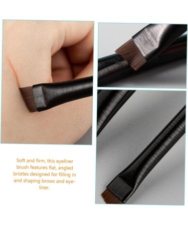 PLAFOPE 3 Sets Wood Black Ultra Thin Eyeliner Brow Brush Kit Eye Makeup Tool Flat Eyebrow Brush - Buy Online on SooperMarket.com