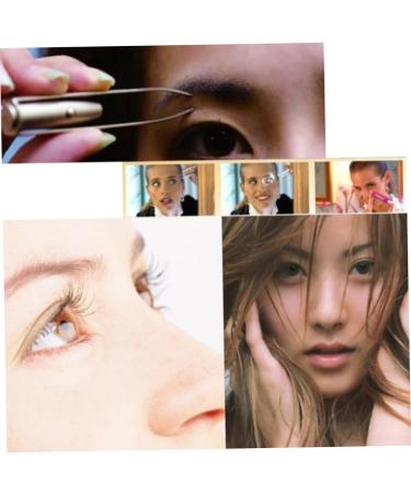 HAPINARY Stainless Steel Tweezers Led Light Eyelash Tweezer Led Eyebrow Tweezer Eyebrow Hair Removal Tweezer Lash Tweezer - Buy Online on SooperMarket.com