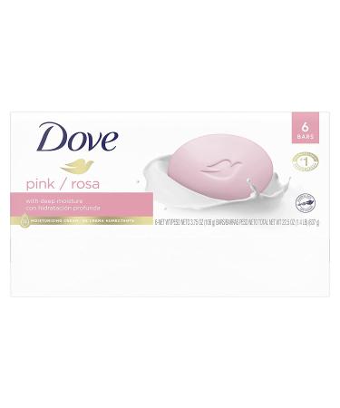 Dove Beauty Bar Gentle Cleanser for Softer, Smoother Skin - Pink, More Moisturizing Than Ordinary Bar Soap - 6 Count - Buy Online on SooperMarket.com