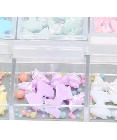 Nail Art Decoration Portable Elegant Nail Care Bowknot Accessories Safe Resin Beautiful for DIY - Buy Online on SooperMarket.com