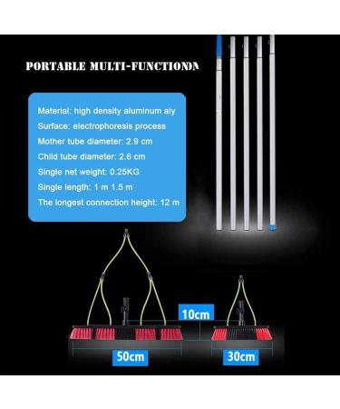 Telescopic Water Fed Pole for Cleaning Conservatory Roofs Photovoltaic Panels and Windows Suitable for Cleaners 35cm Brush Head 10M/33FT - Buy Online on SooperMarket.com