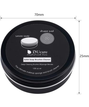 Ducare Makeup Brush Clean Set - Solid Soap Cleanser for Blenders and Brushes | Coconut Oil Formula | Travel-Friendly | Daily Cosmetic Tool Cleaner - Buy Online on SooperMarket.com