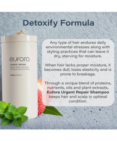 Eufora Urgent Repair Gentle Detox Shampoo 36 Fl. Oz | Nourish & Revitalize Hair | International Shipping Available - Buy Online on SooperMarket.com