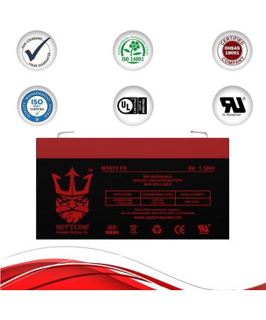 Neptune NT613 6V 1.3Ah Replacement SLA Battery for PE6V1.2F1 - Reliable Emergency Lighting Solution | International Shipping - Buy Online on SooperMarket.com