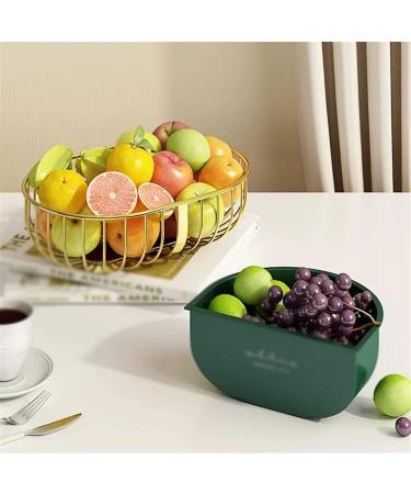 Fruit Basket Bowl Metal Fruit Plate Modern Hollow Double Basket Art Fruit Bowl Home Living Room Kitchen Storage Fruit Dish Restaurant Desktop Snack Bowl Fruit Bowls - Buy Online on SooperMarket.com