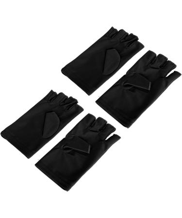 Professional UV Gloves for Nails Full Coverage Finger UV Nail Gloves for Gel Nail Lamp Manicures with Breathable Comfortable Black (Black) One Size - Buy Online on SooperMarket.com