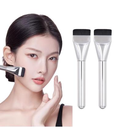 SHANPIN Flat Foundation Brush for Liquid Makeup Makeup Brush Professional One-line Covered Flat Brush Ultra-thin Lightweight Beauty Tools Men Women