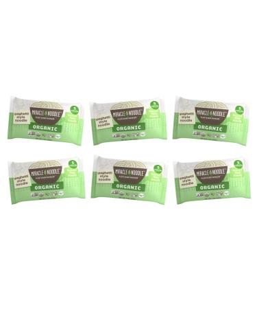 Miracle Noodle Organic Spaghetti Noodles - Shirataki Noodles Ready To Eat Konjac Noodles Spaghetti Low Carb Pasta Keto Spaghetti Noodles Paleo Vegan Gluten Free Low-Calorie Pasta - 7 Oz 6-Pack
