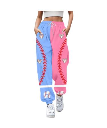 WILLBEST Sport Pants for Women Running Joggers Causal Gym Training Sweatpants Stretch Cuffed Trousers Jogging Bottom Activewear 4454-djufh-5-blue XL