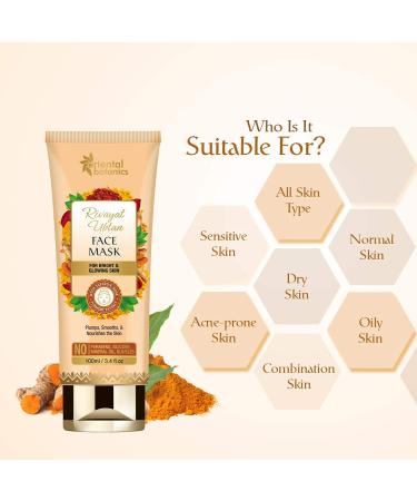 Buy Oriental Botanics Rivayat Ubtan Face Mask - Bright & Glowing Skin with Saffron Rose & Turmeric | No Parabens 100ml - International Shipping - Buy Online on SooperMarket.com