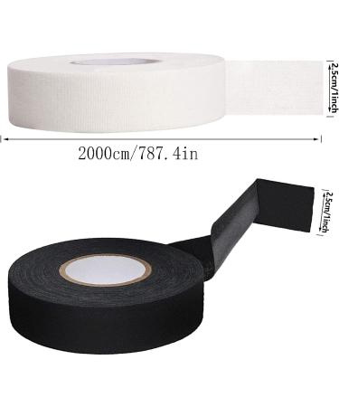 Eterspr Hockey Band Tapes - Non-Slip Handlebar Grip for Hockey Badminton & Golf - 2 Roll Set (Black & White) - 2.5cm 20m - Buy Online on SooperMarket.com