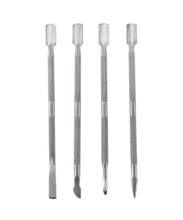 Lukasz 1 Set of 4 Removal Tool for UV Manicure Cuticle Cutter (4 Pieces Silver)