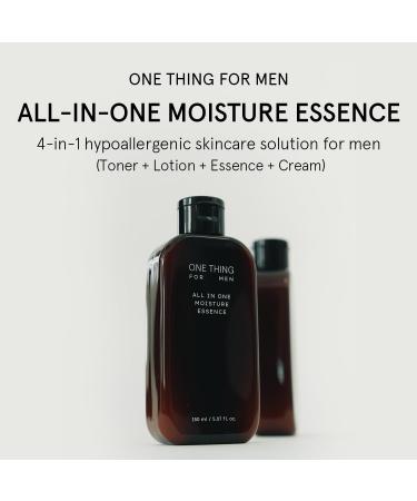 ONE THING FOR MEN All in One Moisture Essence 5.07 Fl Oz | 4-in-1 Moisturizer Toner Aftershave & Serum with Hyaluronic Acid | Korean Skin Care for Men - Buy Online on SooperMarket.com
