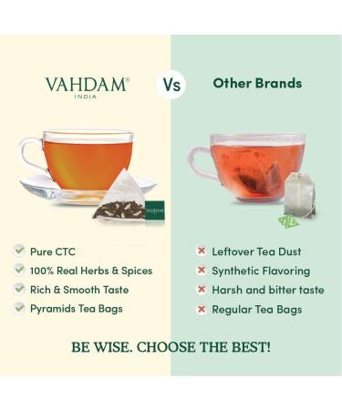 Vahdam Vanilla Masala Chai - 30 Tea Bags | Delicious Spiced Chai Tea for Chai Latte | International Shipping Available - Buy Online on SooperMarket.com