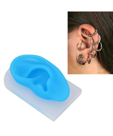 Silicone Left Ear Piercing Model - Flexible & Durable Teaching Tool with Transparent Base - Buy Online on SooperMarket.com