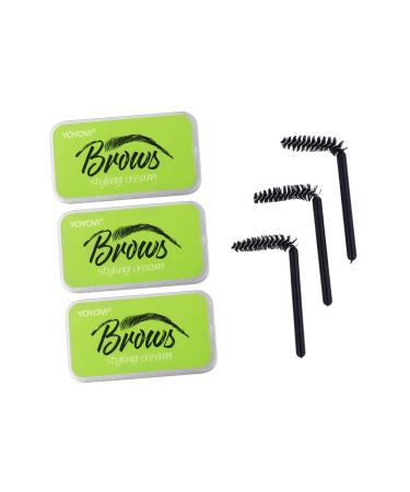 BELLIFFY 3 Sets Natural Mascara Woman Brow Soap Brow Lamination Kit Brow Styling Cream Brow Cream Gel Texture