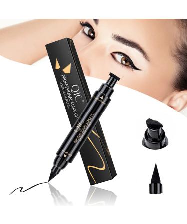 DekRion Winged Eyeliner Stamp  Eyeliner Liquid Liner  Black Eyeliner Waterproof Eyeliner Long-lasting Liquid Eyeliner & Smudgeproof Makeup Eyeliner Quadrilateral Stamp