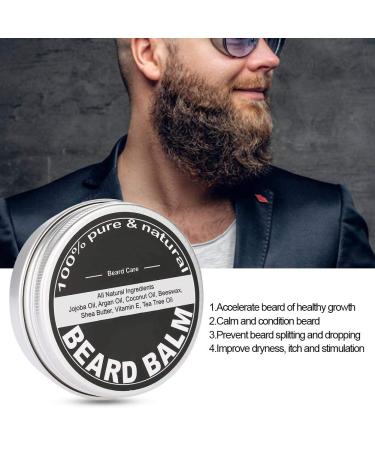 Men's Beard Care Balm - Moisturizing Mustache Wax | Prevent Split Ends & Falling | 60g Shaving Care - Buy Online on SooperMarket.com