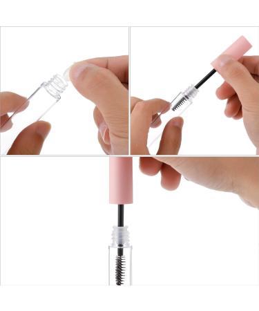 Adakel 5 Pieces Empty Mascara Bottle Set - 10ml Pink Eyelash Tubes with Wand for DIY Eyelash Cream - Buy Online on SooperMarket.com