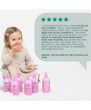 BioB Prebiotic Natural Baby Shampoo - 10oz | Gentle Cradle Cap Treatment for Newborns | Soothes Eczema, Seborrheic Dermatitis & Psoriasis | Tear-Free, Itchy Scalp Relief for Kids - Buy Online on SooperMarket.com