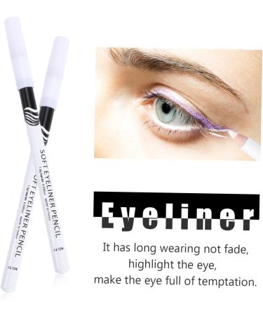 Mikinona 12pcs Eyeliner Pencil White Eyeliner Pen Liquid Eyeliner Brow Pen Water Proof Makeup Set Wooden Pole - Buy Online on SooperMarket.com