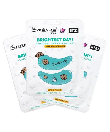 The Cr me Shop BT21 Brightest Day! SHOOKY Hydrogel Under Eye Patches | Lifting & Toning (3 Pack)