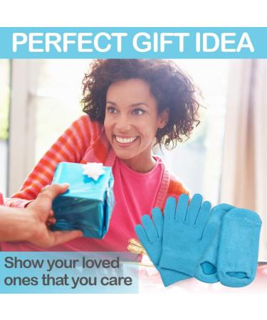 JIAHAO Moisturizing Spa Gloves and Socks for Dry Feet Thermoplastic Gel Repair to Heal Eczema Cracked Skin Calluses Cuticles Gel Lining Infused with Essential Oils Vitamins to Soften Skin - Buy Online on SooperMarket.com