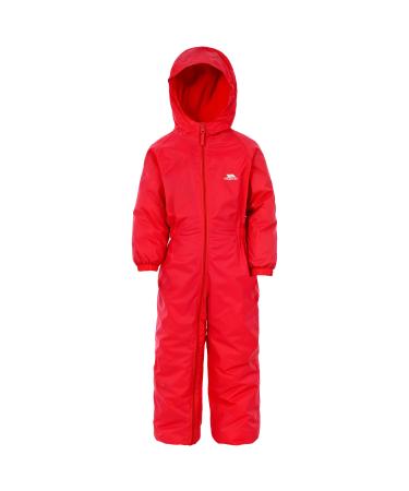 Trespass Kids' Waterproof Drip Drop Outdoor Rain Suit 7-8 Years Signal Red
