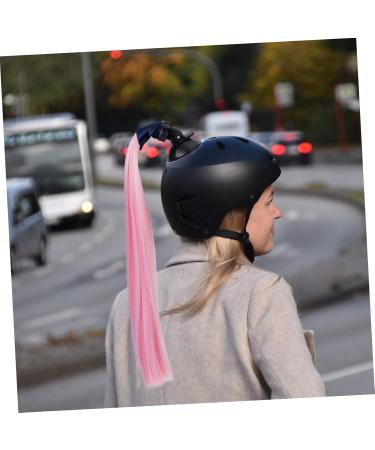 Kisangel 2pcs Helmet Wig Straight Human Hair Wig Helmet Ponytail Braid Ponytail Decorative Helmet Ponytail 44x5cmx2pcs As Shownx2pcs - Buy Online on SooperMarket.com