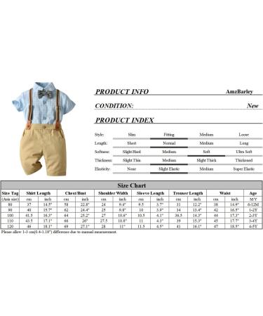 AmzBarley Boys Gentlemans Suit | Kids Dress Shirt Pants Vest Bowtie Tuxedo Rompers | Birthday Party Outfit | Khaki 4-5 Years - Buy Online on SooperMarket.com