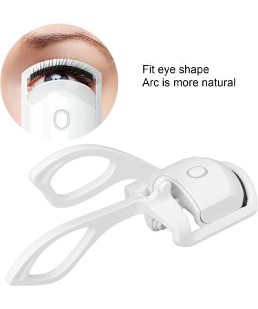 Heated Eyelash Curler 24 Hours Long Lasting Rechargeable Electric Eyelash Curler Curved Design Small and Portable for Travel - Buy Online on SooperMarket.com