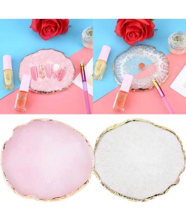 Latrate Gel Polish Holder Set - 2 Pieces Color Mixing Pigment Plate for Nail Art Manicure Tools & Cosmetic Mixing - Buy Online on SooperMarket.com