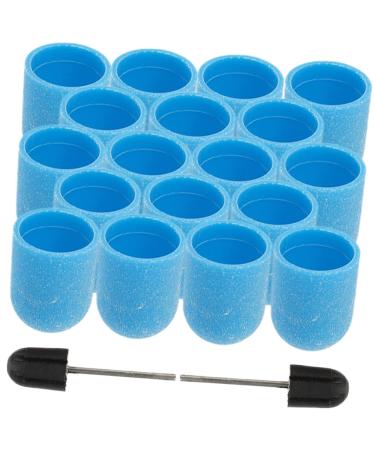 Healeved 1 Set Nail Color Sand Cap Nail Polishing Tool Replaceable Sanding Cap Nail Files Nail Tools Nail Art Accessories Nail Art Tool Nail Drill Bit Caps Nail Sanding Caps Exfoliating 2x1.5cm Blue 1
