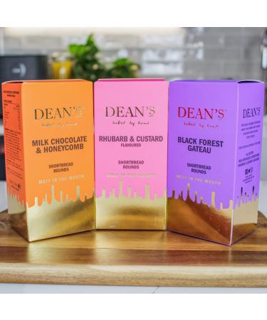 Deans Scottish Butter Shortbread Biscuits - 150g Luxury Gift Box - Rhubarb & Custard Flavor - Buy Online on SooperMarket.com