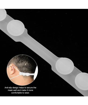 Gatuida Ear Hook Adjuster - 10 Pcs Adjustable Mask Hook Earrings | Silica Gel White Face Mask Extension Cable - Buy Online on SooperMarket.com