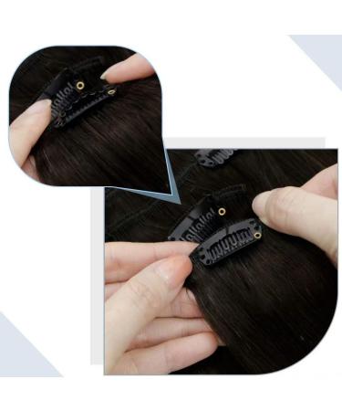 Laavoo Brown Balayage Clip In Extensions - Remy Human Hair Ombre Dark to Light Brown 10pcs 40cm Thick Real Hair #2/8/2 - Buy Online on SooperMarket.com