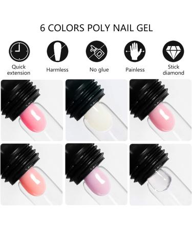 Nude Pink Poly Gel Nail Builder 30ml - Clear Polygel for Nail Extensions & French Manicures - Beginner-Friendly Nail Enhancement for Women - Buy Online on SooperMarket.com