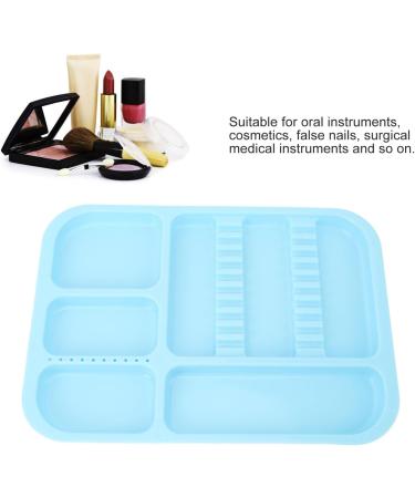 HUSHUI Oral Instrument Tray - Divided Plastic Holder for Dental Tools | Healifty Blue Compartment Tray for Efficient Organization - Buy Online on SooperMarket.com