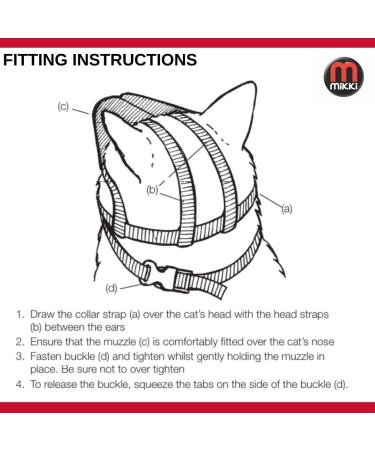 Mikki Cat Calming Muzzle Size 2 | Soothing Solution for Anxious Cats - International Shipping Available - Buy Online on SooperMarket.com