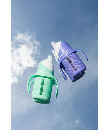 Glass Sippy Cup Set for Toddlers - 5oz - Spill-Proof Silicone Straw - Mint Green & Indigo Purple - BPA-Free - Buy Online on SooperMarket.com