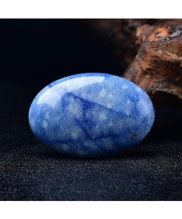 ICE Blue Palm Stone Quartz Natural Gemstone Crystal Decoration Crystal Stone US Stock - Buy Online on SooperMarket.com