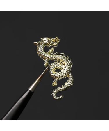 RUNRAYAY 40Pcs Gold & Silver Dragon Nail Art Studs for 3D Nail Charms Dragon Nail Decoration for Women Girl DIY Nail Art Decor - Buy Online on SooperMarket.com