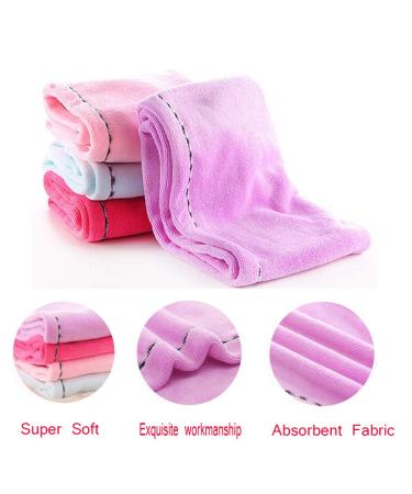 Premium Microfiber Hair Drying Towels - 4 Pack Quick Dry Turbans for Long Hair | Fast Absorbent Shower Wraps - Buy Online on SooperMarket.com