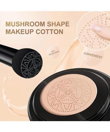 Verdant Touch Face Makeup Foundation Air Cushion BB Cream Foundation with Mushroom Sponge Long Lasting Concealer Tone Up Moisturizing CC Cream Ivory Color - Buy Online on SooperMarket.com