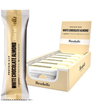 Barebells White Chocolate Almond High Protein and Low Carb Bar 12 x 55g (1 94 oz) Low Sugar Snack Protein Bar with 20g protein