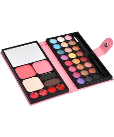 Kioiner 33 Colors Makeup Palette Kit for Girls Women Include Eyeshadow Lipstick Shading Powder Portable Wallet Cosmetic Make up Palette with Mirror and Brushes for Daily Use - Buy Online on SooperMarket.com