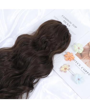 MORICHY Ponytail Extension 26Inch Long Wavy Drawstring Ponytail Synthetic Curly Pony Tails Fake Hair Natural Brown Ponytail Hair Extension for Women (Natural Brown) 26Inch Natural Brown - Buy Online on SooperMarket.com